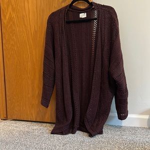 One size, maroon knit sweater